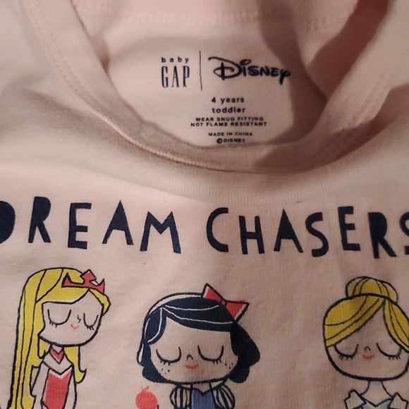 Baby Gap 2 Piece Pajama Set Disney Princess 4T - Picture 3 of 8